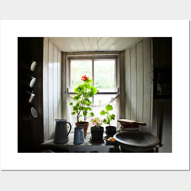 Still Life with Geraniums II Wall Art by Ludwig Wagner